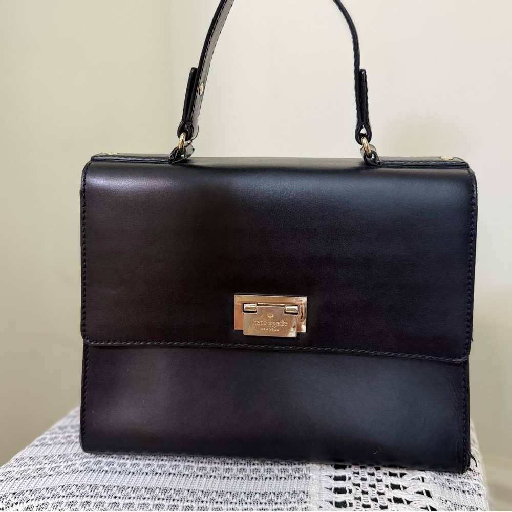 Kate Spade Black Satchel with Crossbody Strap